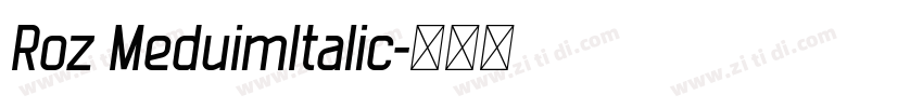 Roz MeduimItalic字体转换